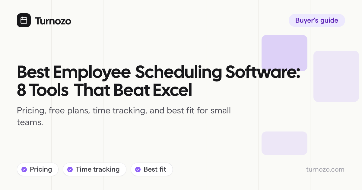 Best employee scheduling software comparison for small teams