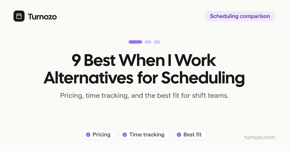 Comparison of employee scheduling software alternatives to When I Work