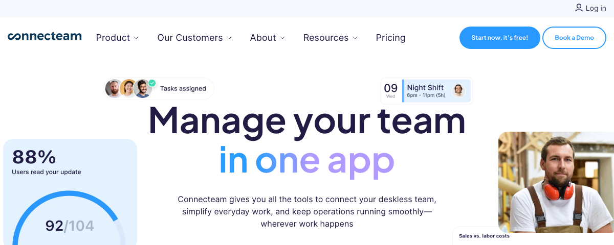 Connecteam homepage