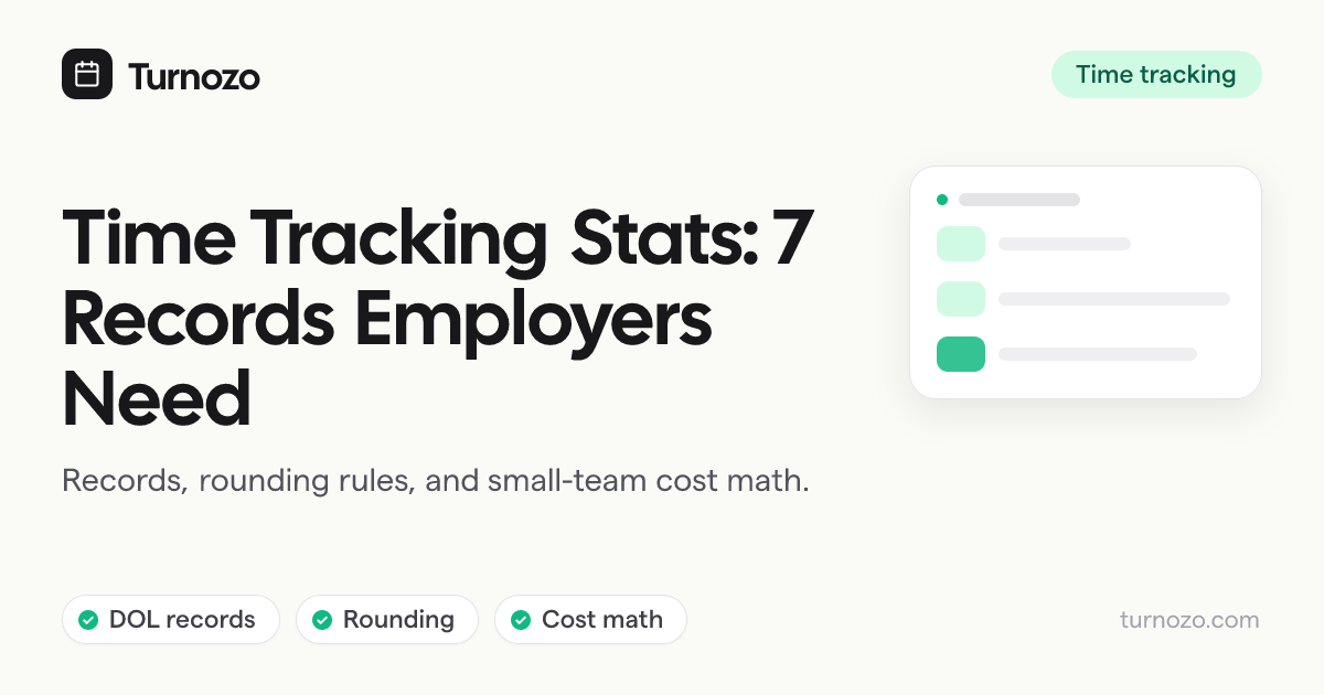 Time tracking statistics and recordkeeping benchmarks for small businesses