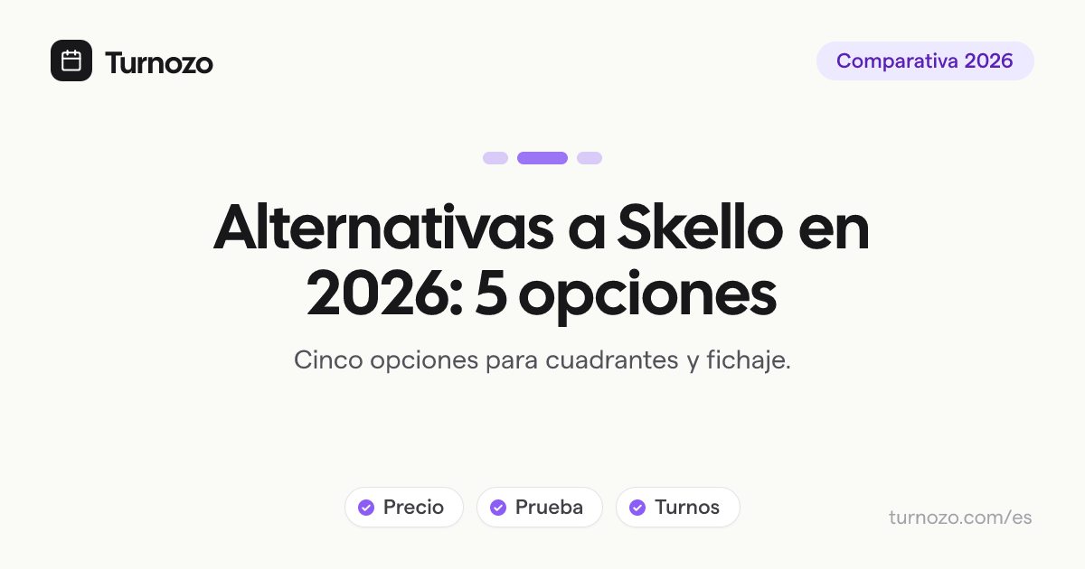 Cinco alternativas a Skello comparadas por precio y funciones