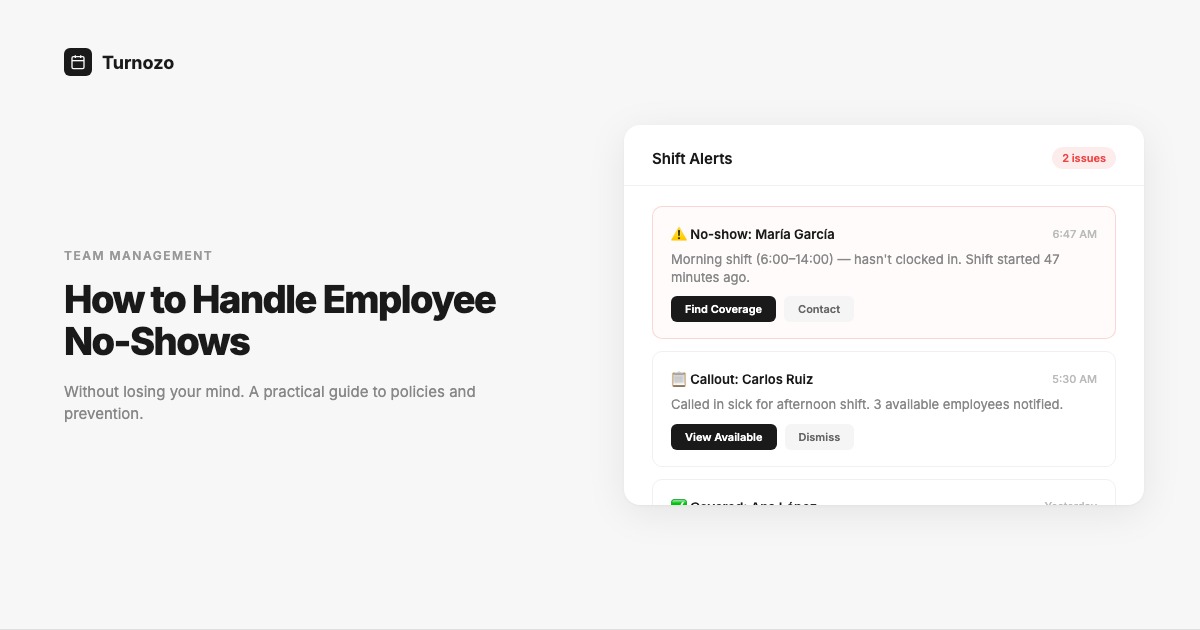 Empty office desk representing an employee no-show at work