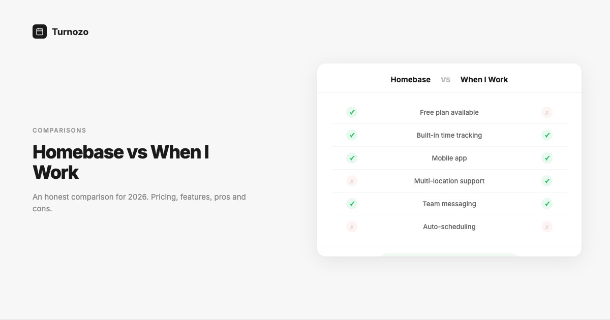 Person comparing employee scheduling software options on a laptop