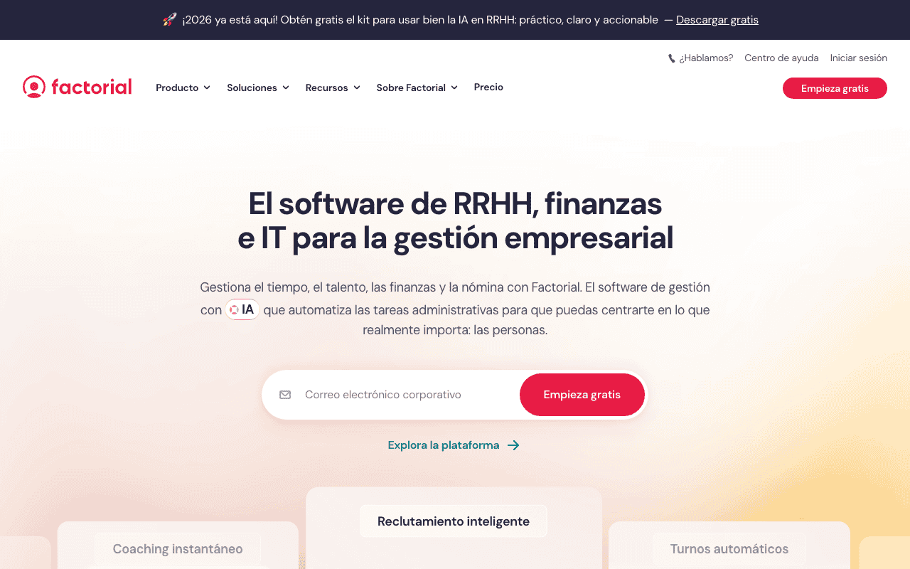 Factorial HR: plataforma principal