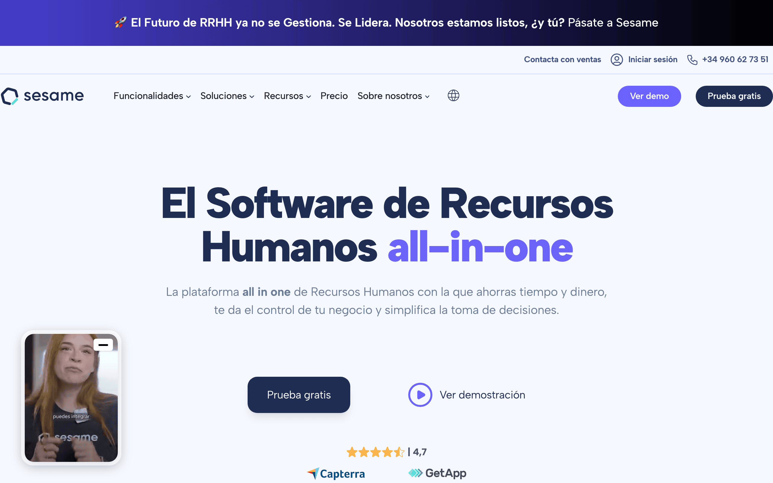 Sesame HR: software de RRHH para empresas españolas