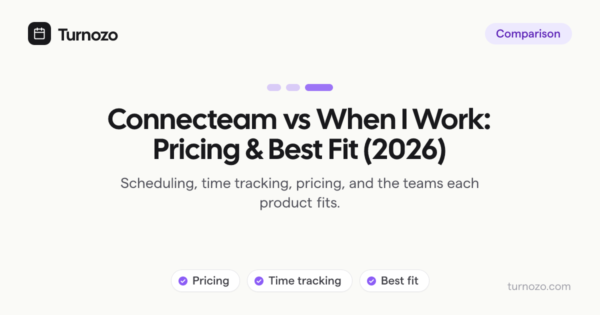Connecteam vs When I Work comparison covering pricing and best fit